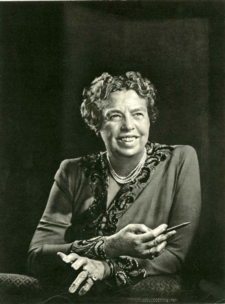 YOUSUF KARSH (Armenian/Canadian) Original vintage: Yousuf Karsh (Armenian/Canadian, 1908-2002). "Eleanor Roosevelt". Original vintage photogravure. c1944. Printed later. 11 3/8 x 8 5/8 in. (289 x 219 mm). [24104]