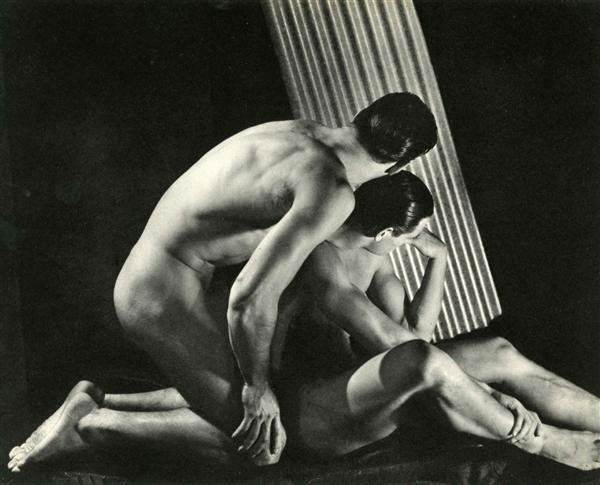 GEORGE PLATT LYNES (American) Original vintage pho: George Platt Lynes (American, 1907-1955). "Male Nudes #98". Original vintage photogravure. c1933. Printed 1933. 7 3/8 x 9 1/8 in. (187 x 232 mm). [23952]