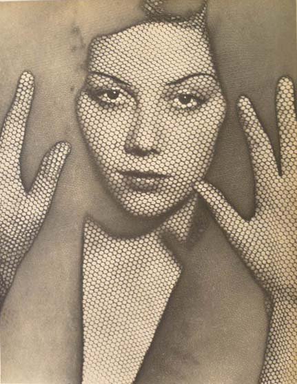 MAN RAY (American) Original vintage photogravure: Man Ray (American, 1890 - 1976). "La Resille (The Veil/The Lattice) [solarization]". Original vintage photogravure. 1930. Printed 1934. 11 1/4 x 8 5/8 in. (286 x 219 mm). See: www.manraytrust.com, pg.