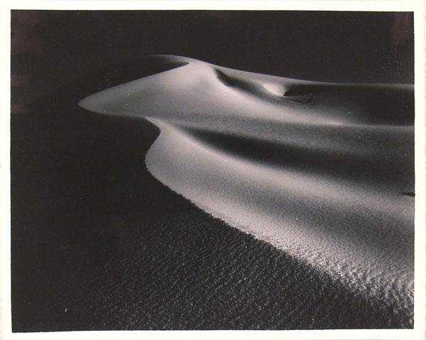 HARRY VROMAN (American) Vintage gelatin silver pr: Harry Vroman (American, 1889 - 1983). "Double Curve, White Sands, New Mexico". Vintage gelatin silver print. c1930s. Printed c1930s. Photographer's stamp, verso. Titled and site identified in pen on v