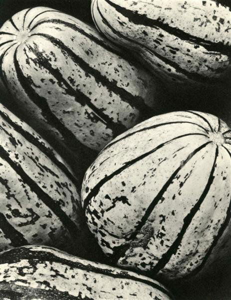 EDWARD WESTON (American) Original vintage photogr: Edward Weston (American, 1886 - 1958). "Melons". Original vintage photogravure. c1933. Printed 1933. 8 11/16 x 6 13/16 in. (221 x 173 mm). [23942]