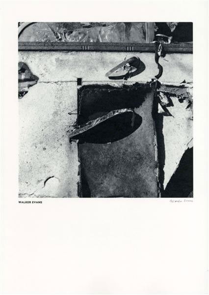 WALKER EVANS (American) Vintage photogravure: Walker Evans (American, 1903 - 1975). "Composition". Vintage photogravure. 1974. Printed 1974. Signed in the plate. Intended edition of 950 (of which all were printed?). White Bristol paper. Excellent