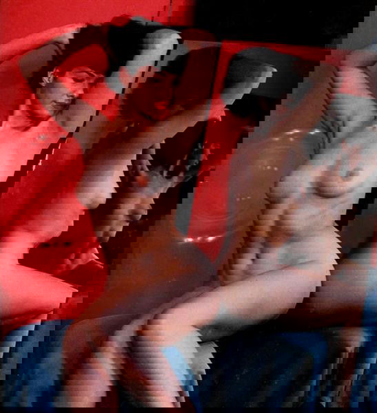 HAROLD LLOYD (American) Vintage color photograph: Harold Lloyd (American, 1893-1971). "Mirrored Nude". Vintage color photograph. c1930s?. Printed later?. Photographer's stamps, verso. 11 1/2 x 10 5/8 in. (292 x 270 mm). Sheet Size: 14 x 11 in. (356 x