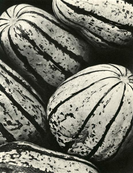 EDWARD WESTON (American) Original vintage photogr: Edward Weston (American, 1886 - 1958). "Melons". Original vintage photogravure. c1933. Printed 1933. 8 11/16 x 6 13/16 in. (221 x 173 mm). [23942]