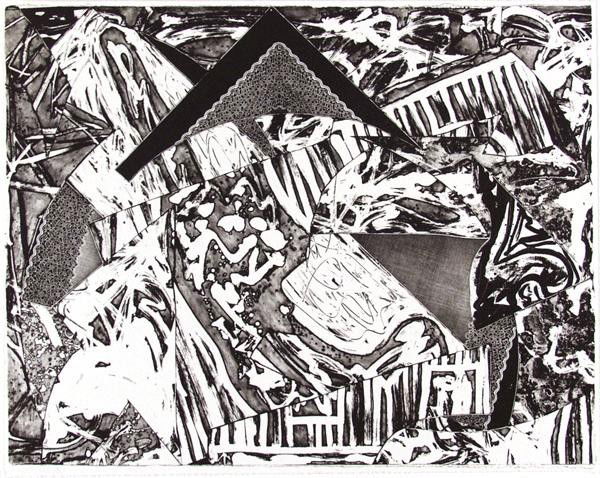 FRANK STELLA - Lithograph and offset lithograph: Frank Stella (American, b.1936). "Swan Engraving III [Miniature Edition]". Lithograph and offset lithograph. 1982. Edition of 4,000. Cream wove paper. Full margins. Fine impression. Fine condition. Ha