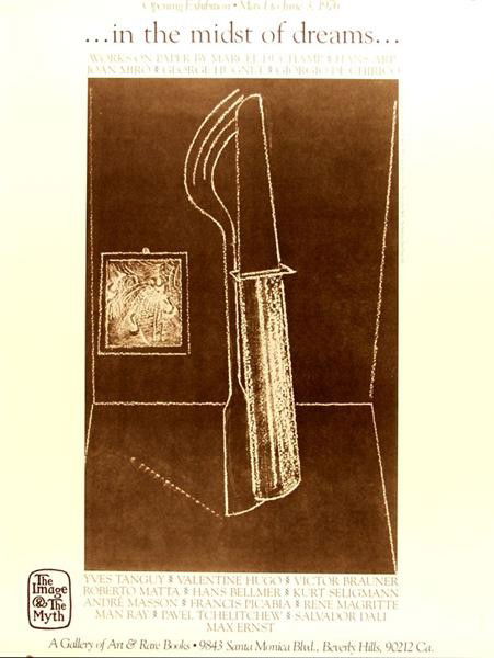 MAX ERNST [AFTER] - Offset lithograph poster: Max Ernst [After] (German, 1891 - 1976). "Mr. Knife / Miss Fork". Offset lithograph poster. 1976. 25 x 18 in. (635 x 457 mm). Sheet Size: 25 x 18 in. (635 x 457 mm). [20531]