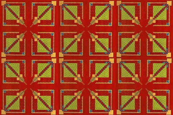 FRANK LLOYD WRIGHT/TALIESIN ARCHITECTS - Textile: Frank Lloyd Wright/Taliesin Architects (American, 1869 - 1959). "Vintage Frank Lloyd Wright/Taliesin Designed Carpet from the Arizona Biltmore Hotel [06 "tiles"] [Approximate size: 108" x 162" (9' x 1
