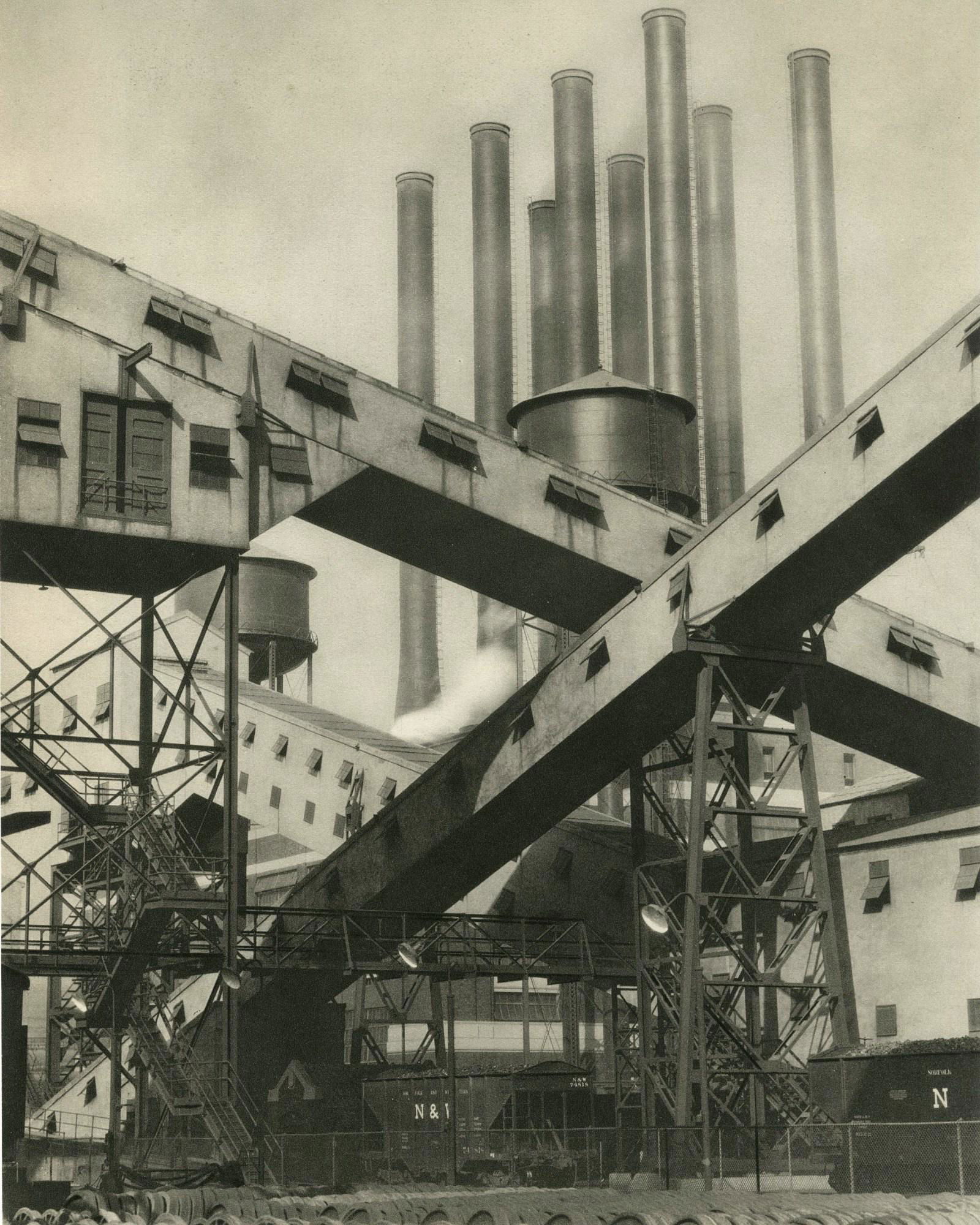 CHARLES SHEELER - Ford Plant, River Rouge, Criss-Crossed Conveyors - Original vintage photogravure (1 of 1)