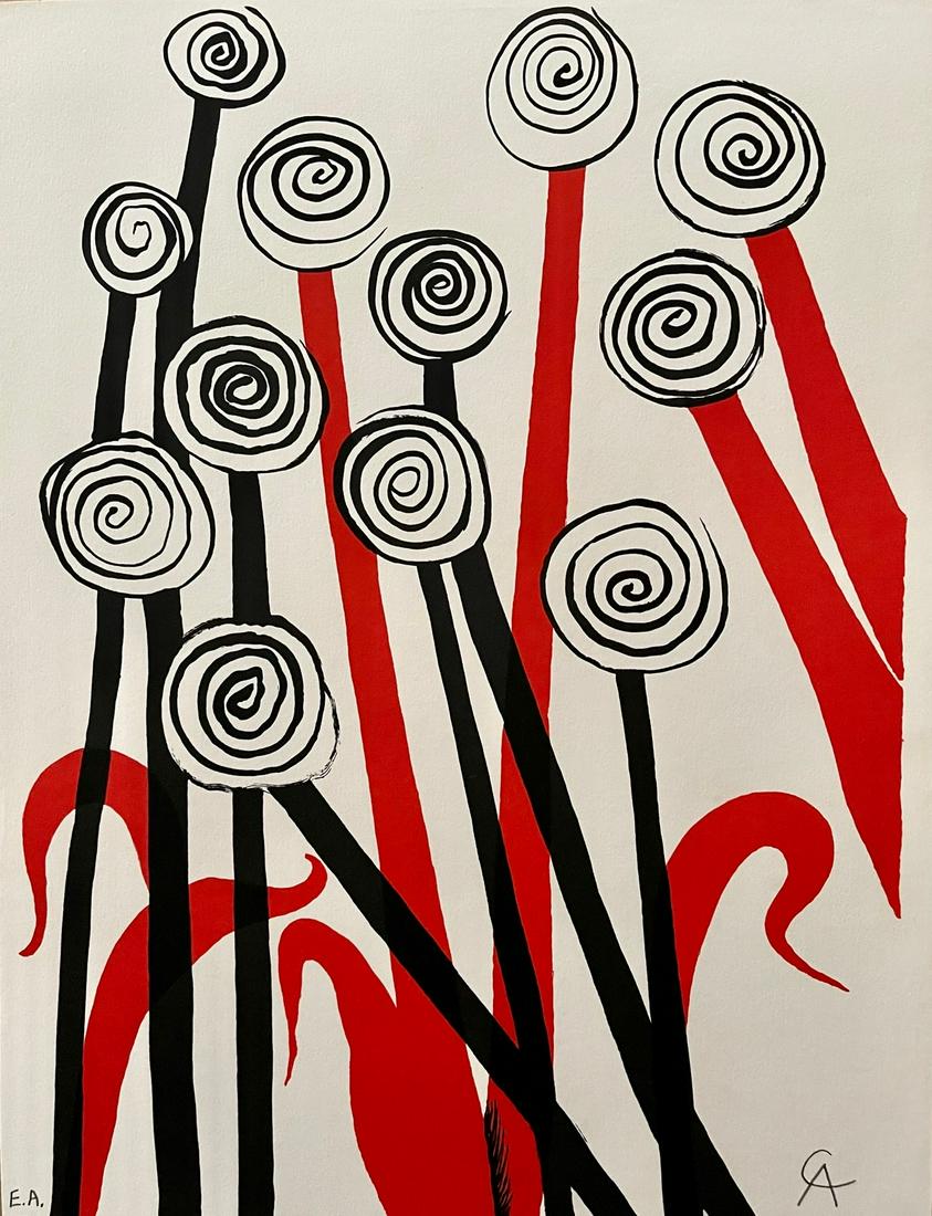 ALEXANDER CALDER - Les fleurs - Original color lithograph (1 of 1)