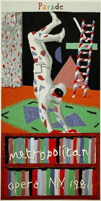 DAVID HOCKNEY - Parade, Metropolitan Opera, N.Y., 1981 - Color silkscreen (1 of 1)