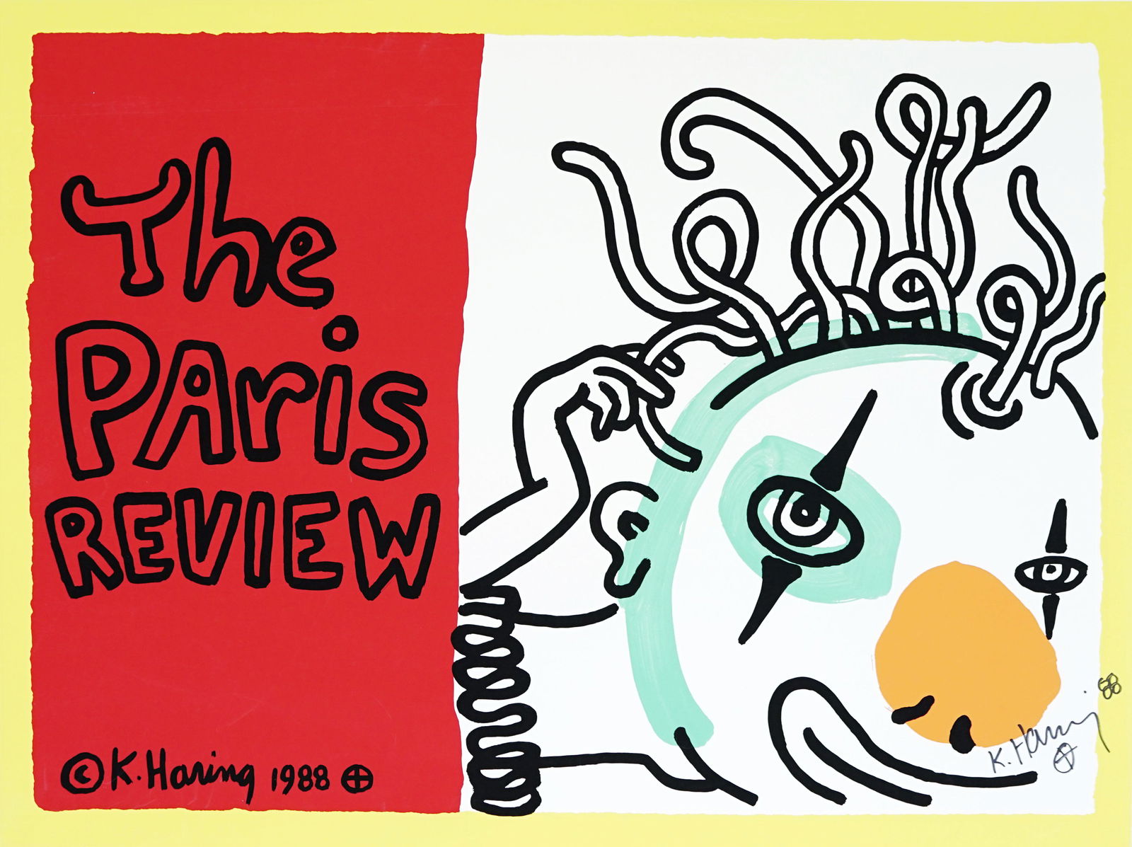 KEITH HARING - The Paris Review - Original color silkscreen (1 of 1)