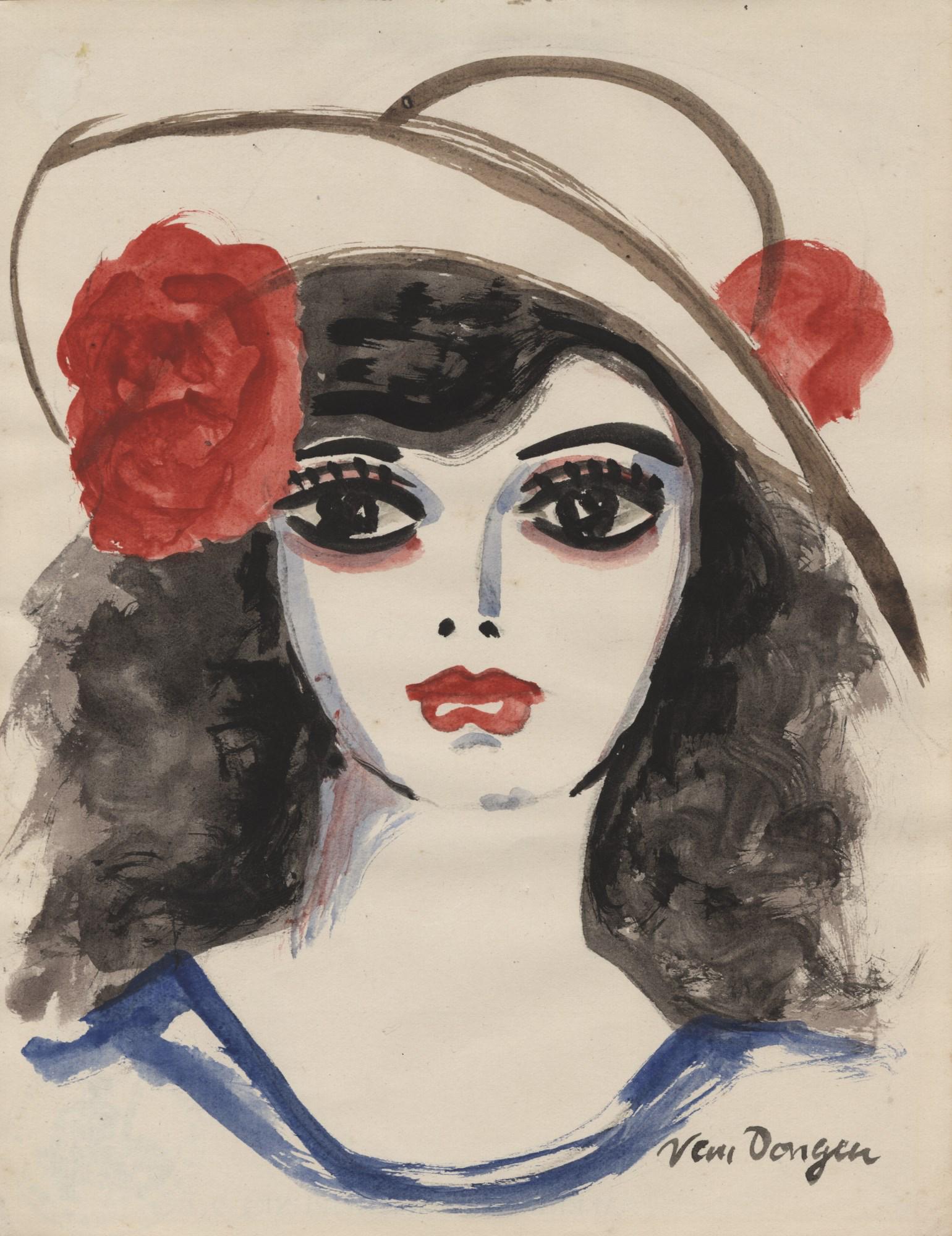 KEES VAN DONGEN - Une beauté Cannes - Watercolor and gouache on paper (1 of 1)