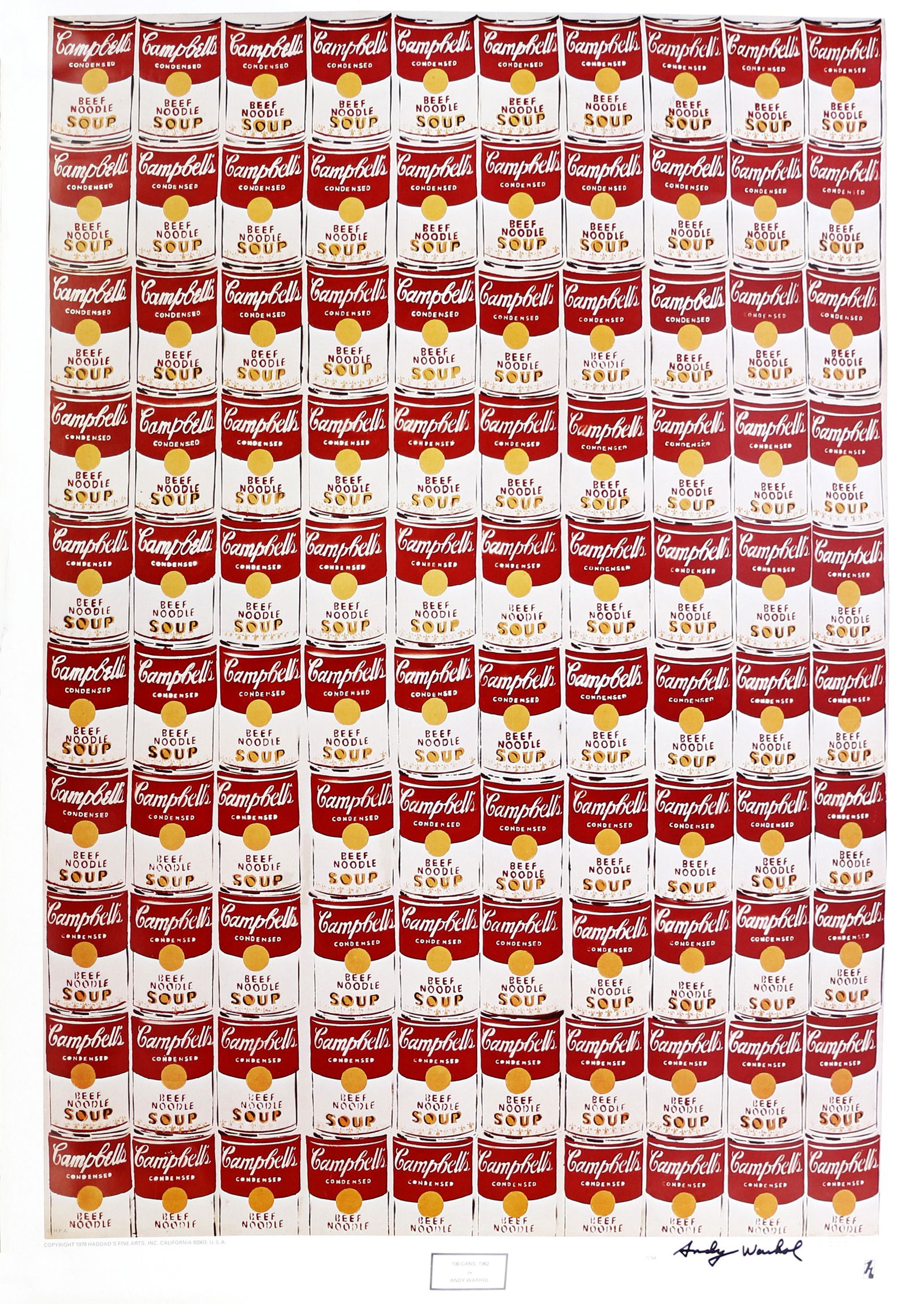 ANDY WARHOL - 100 Cans - Color offset lithograph (1 of 4)