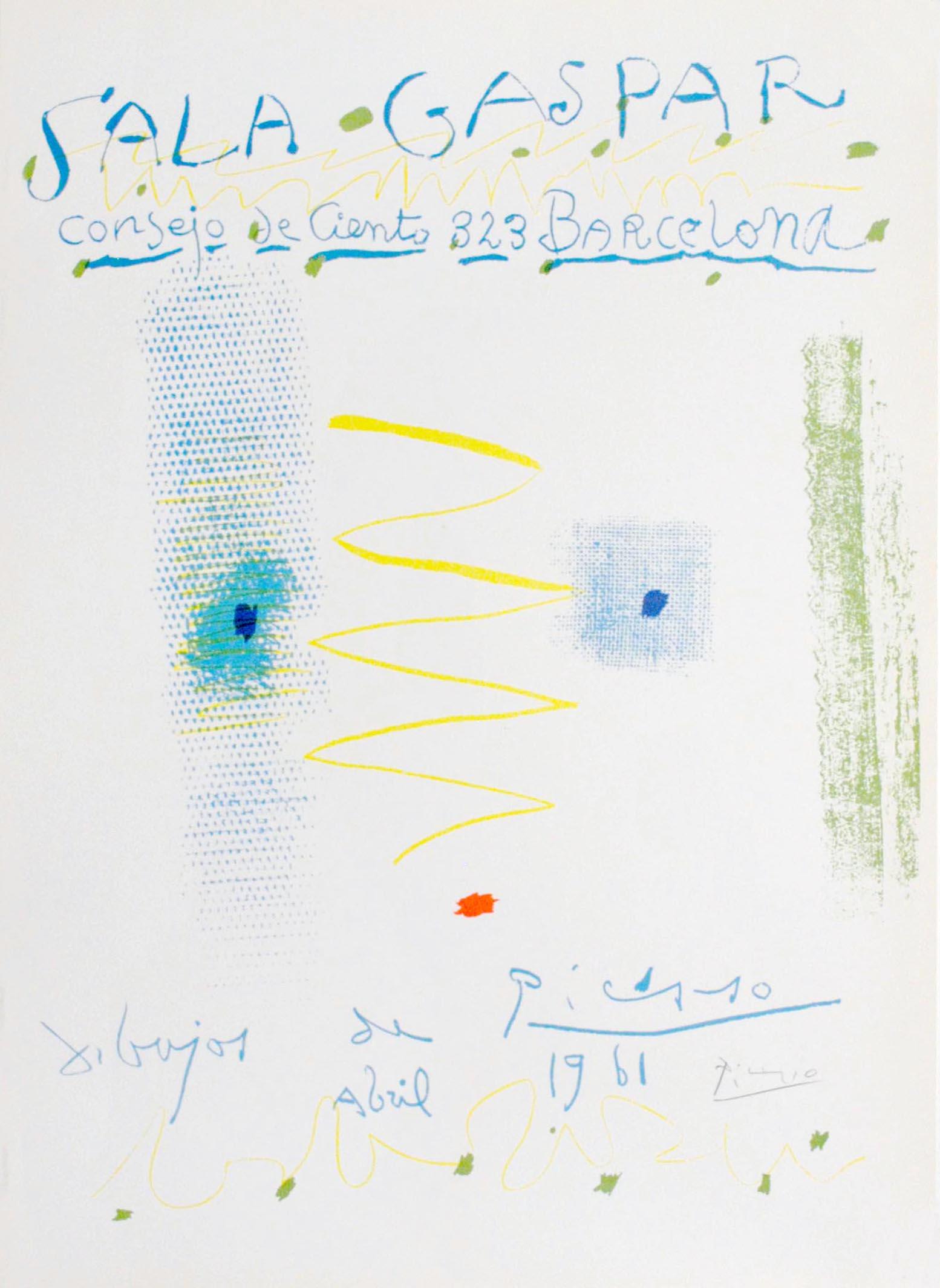 PABLO PICASSO - Affiche - Dibujos de Picasso - Barcelona - Original color lithograph (1 of 1)