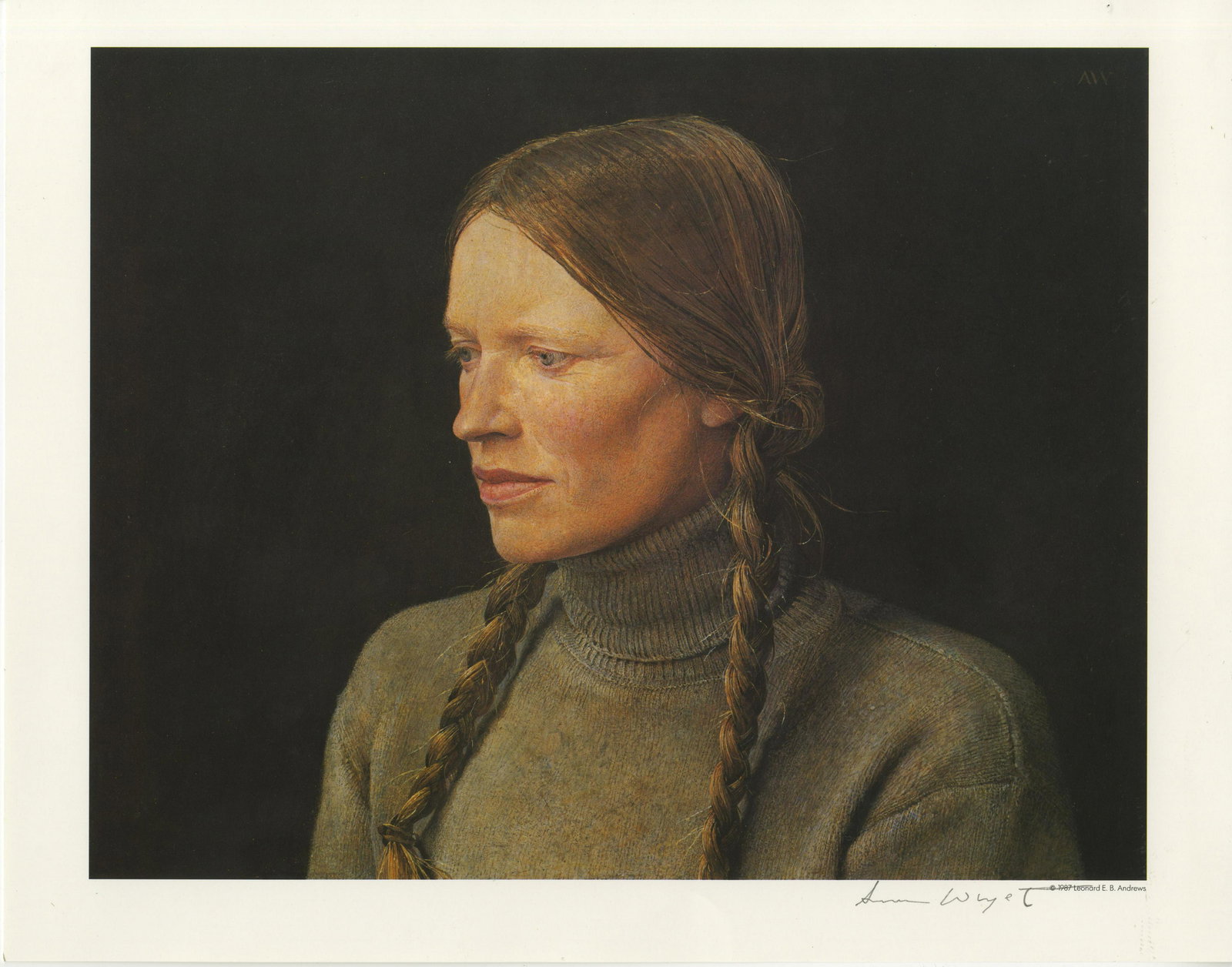 ANDREW WYETH - Braids - Color offset lithograph (1 of 1)