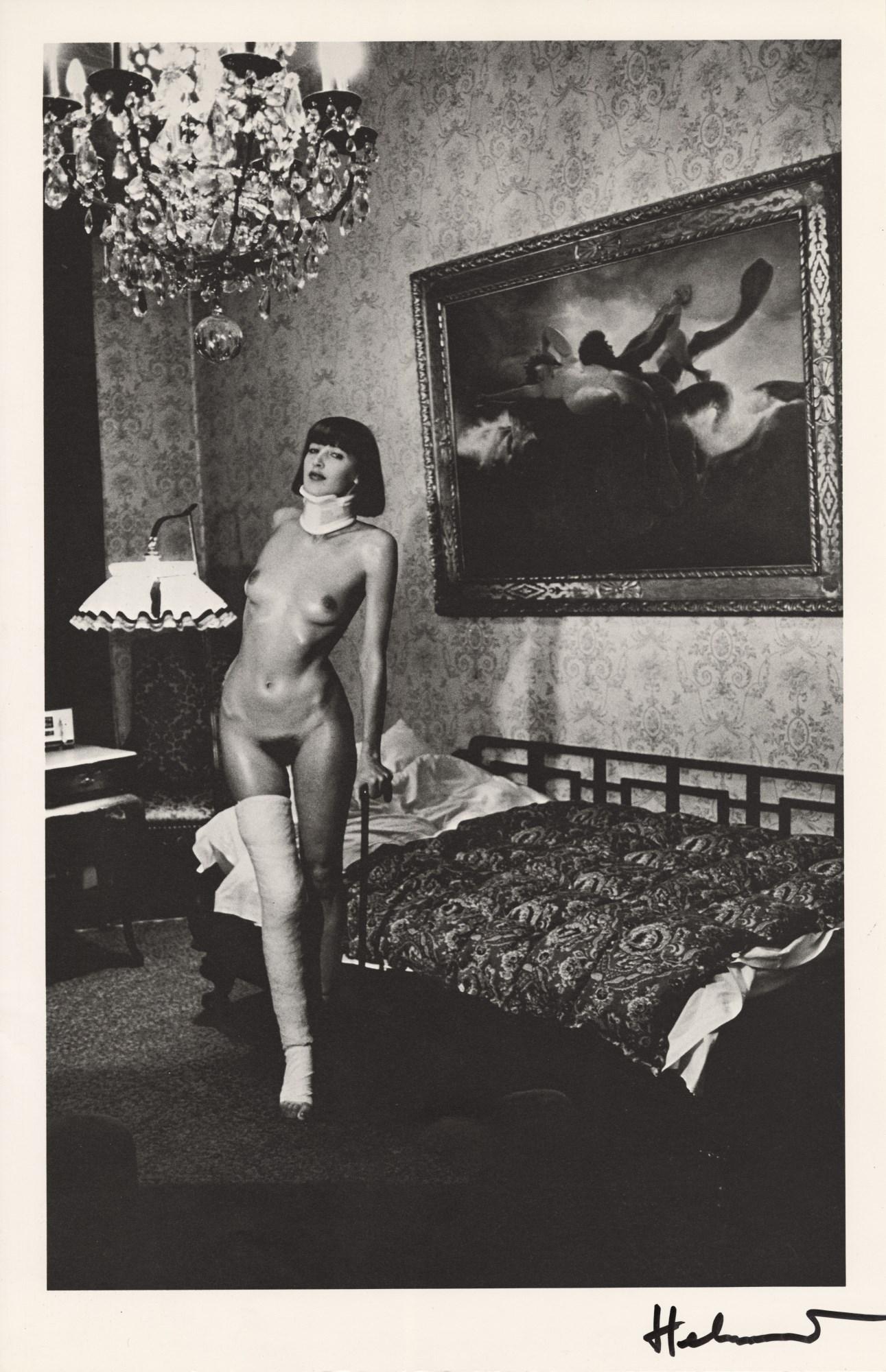 HELMUT NEWTON - Jenny Kapitan, Pension Dorian, Berlin - Original vintage photolithograph (1 of 1)