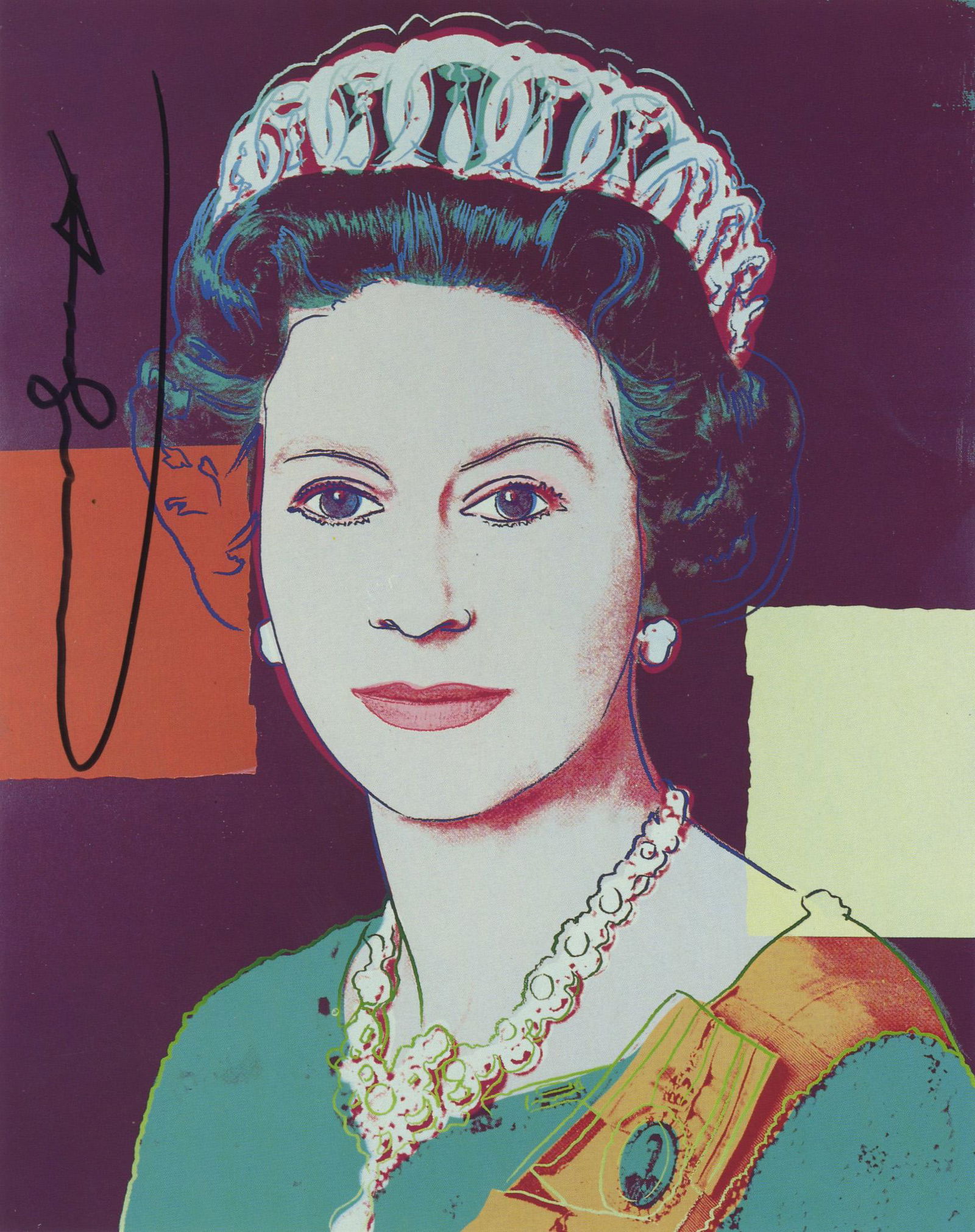 ANDY WARHOL - Queen Elizabeth II (#2) - Color offset lithograph (1 of 1)