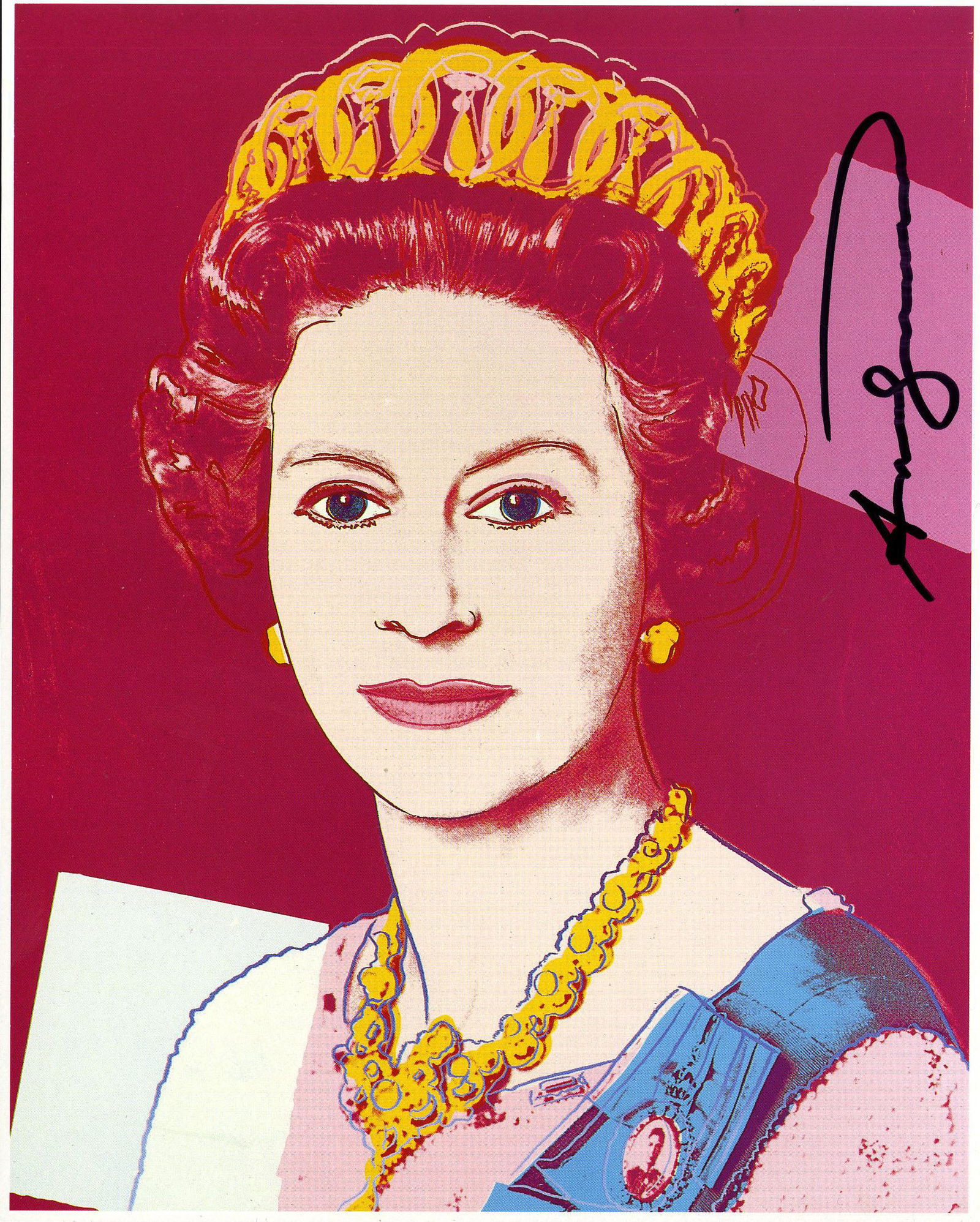 ANDY WARHOL - Queen Elizabeth II (#3) - Color offset lithograph (1 of 1)