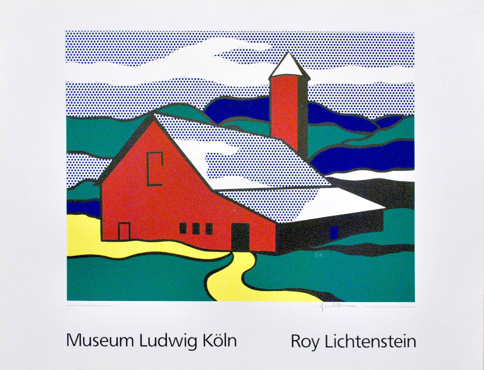 ROY LICHTENSTEIN - Red Barn II - Color silkscreen (1 of 1)