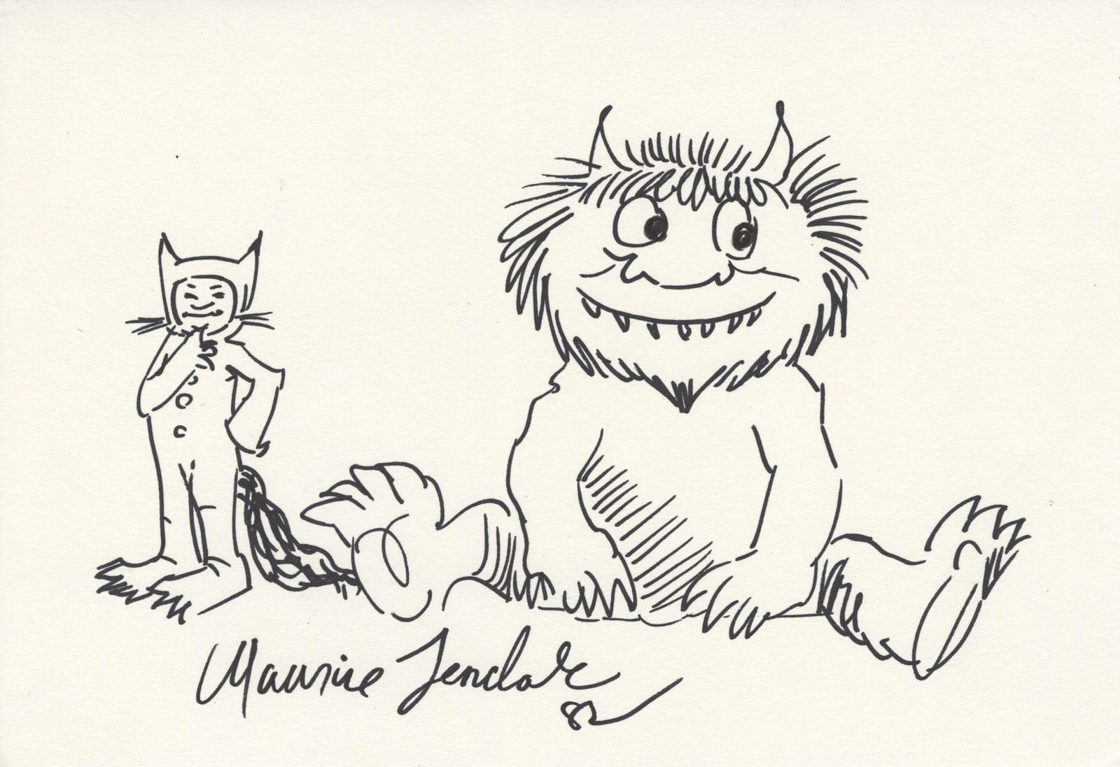 MAURICE SENDAK - Where the Wild Things Are: Max and Moishe - Ink on paper (1 of 1)