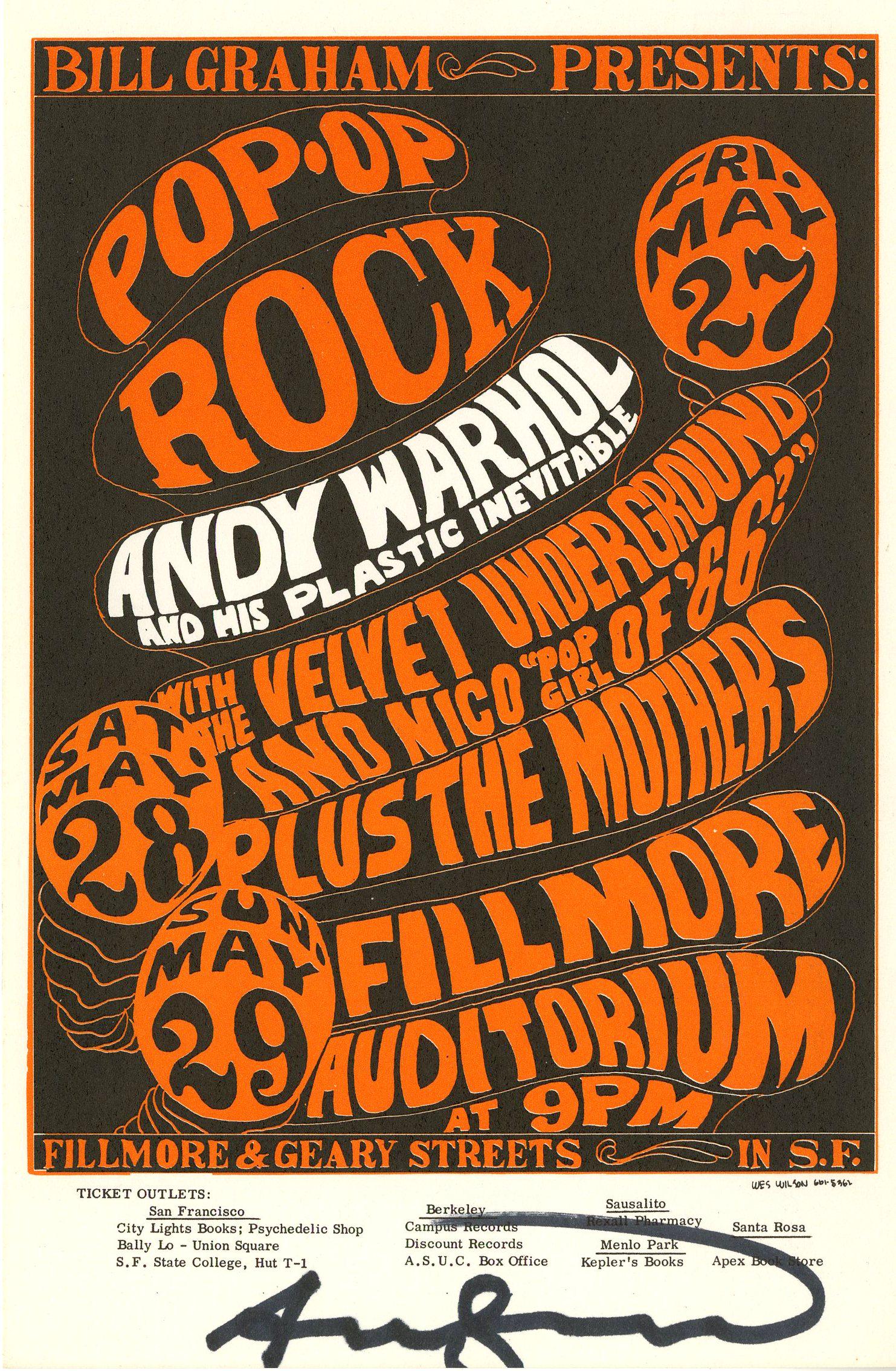 ANDY WARHOL - Andy Warhol and His Plastic Inevitable [1st printing] - Color lithograph (1 of 2)