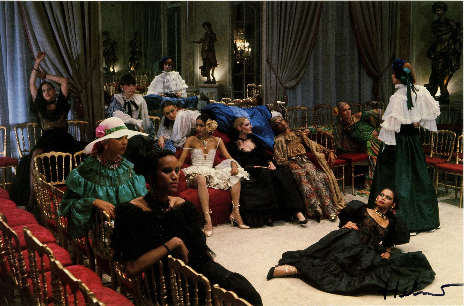 HELMUT NEWTON - Chez Yves Saint Laurent - Original vintage color photolithograph (1 of 1)