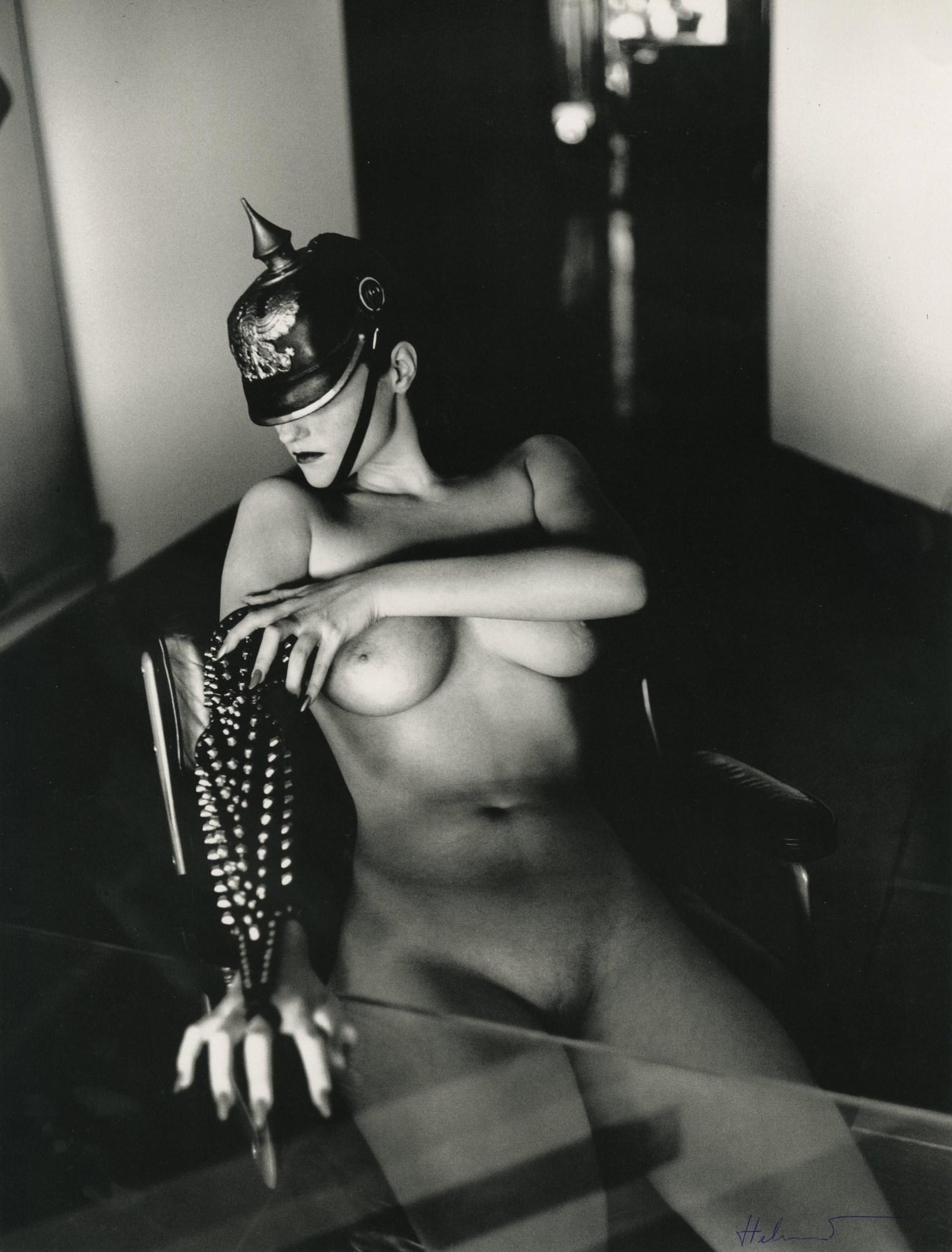 HELMUT NEWTON - Eva, Pickelhaube, Monte-Carlo - Original vintage photolithograph (1 of 1)