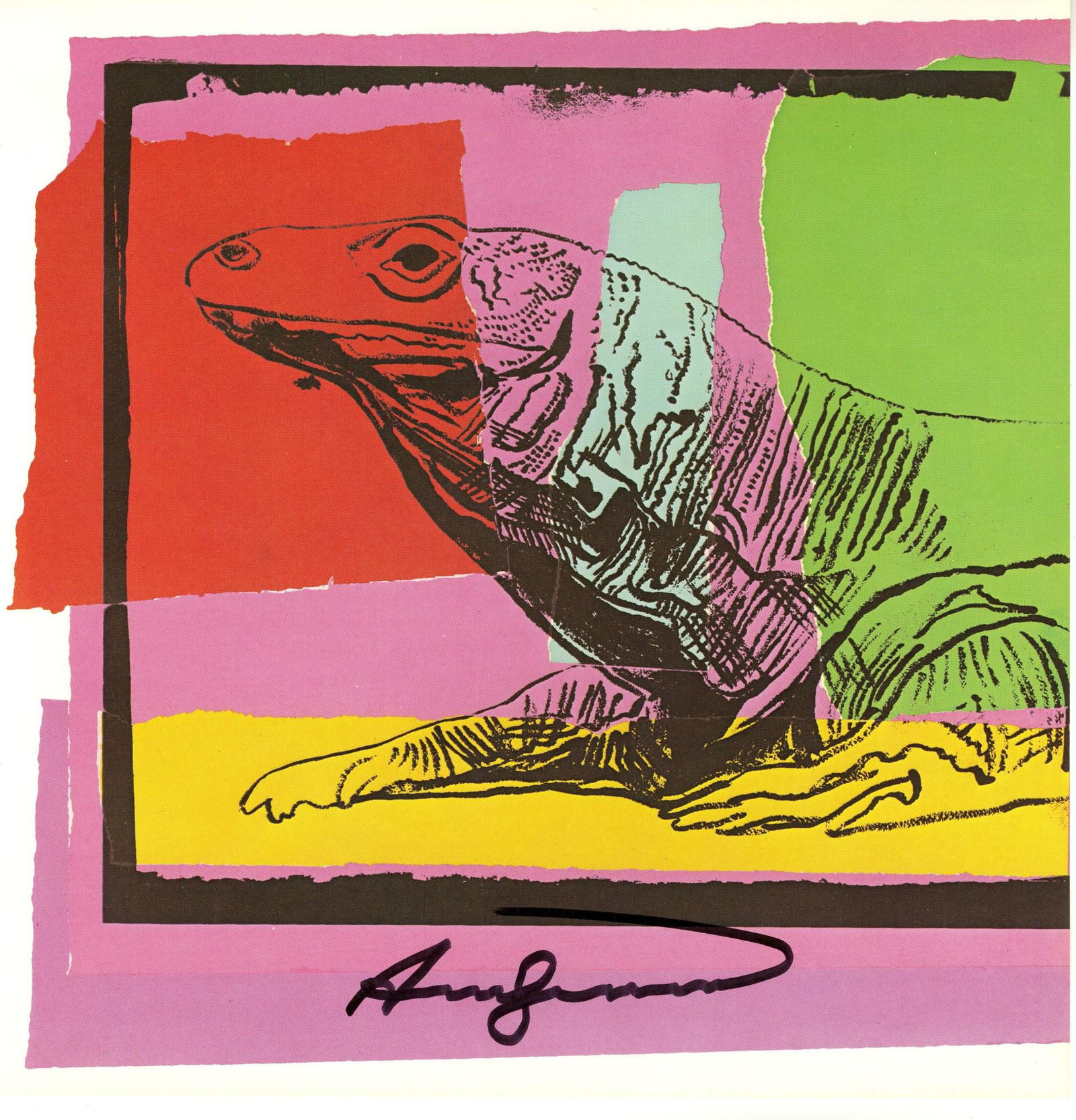 ANDY WARHOL - Komodo Dragon (Monitor Lizard) - Color offset lithograph (1 of 1)