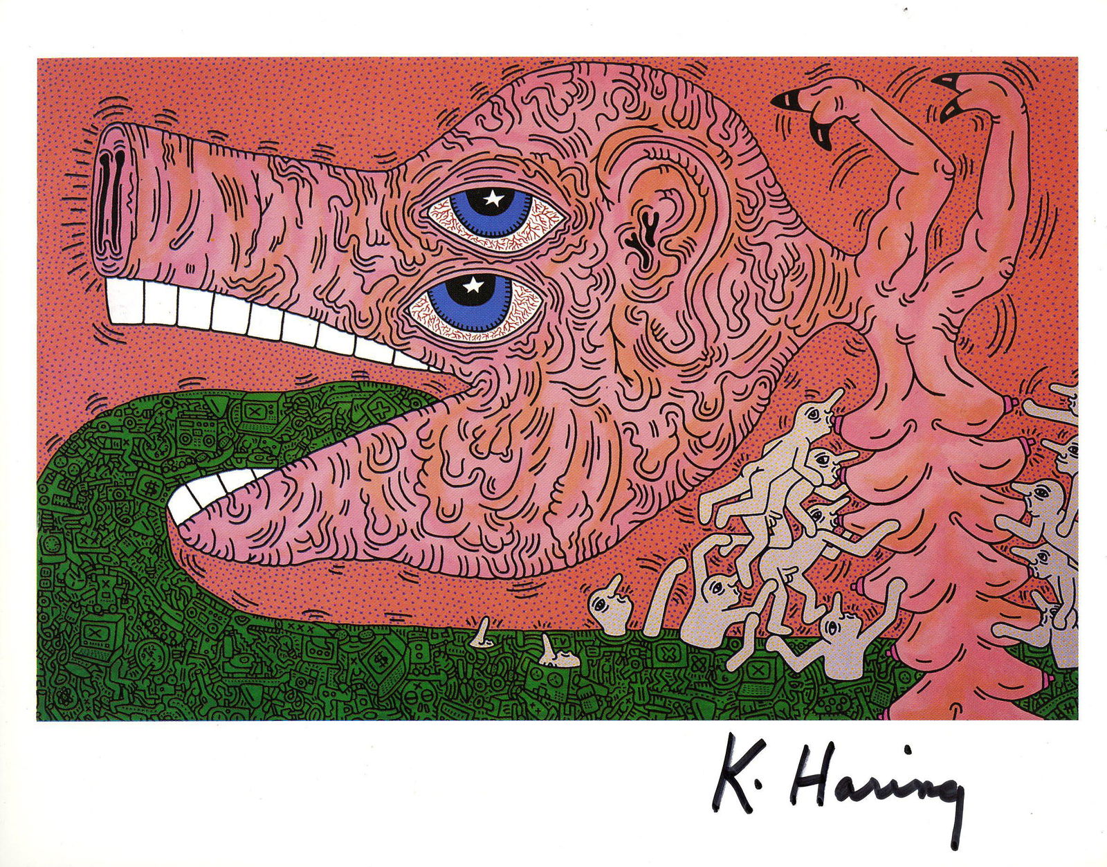 KEITH HARING - Nursing - Color offset lithograph (1 of 1)