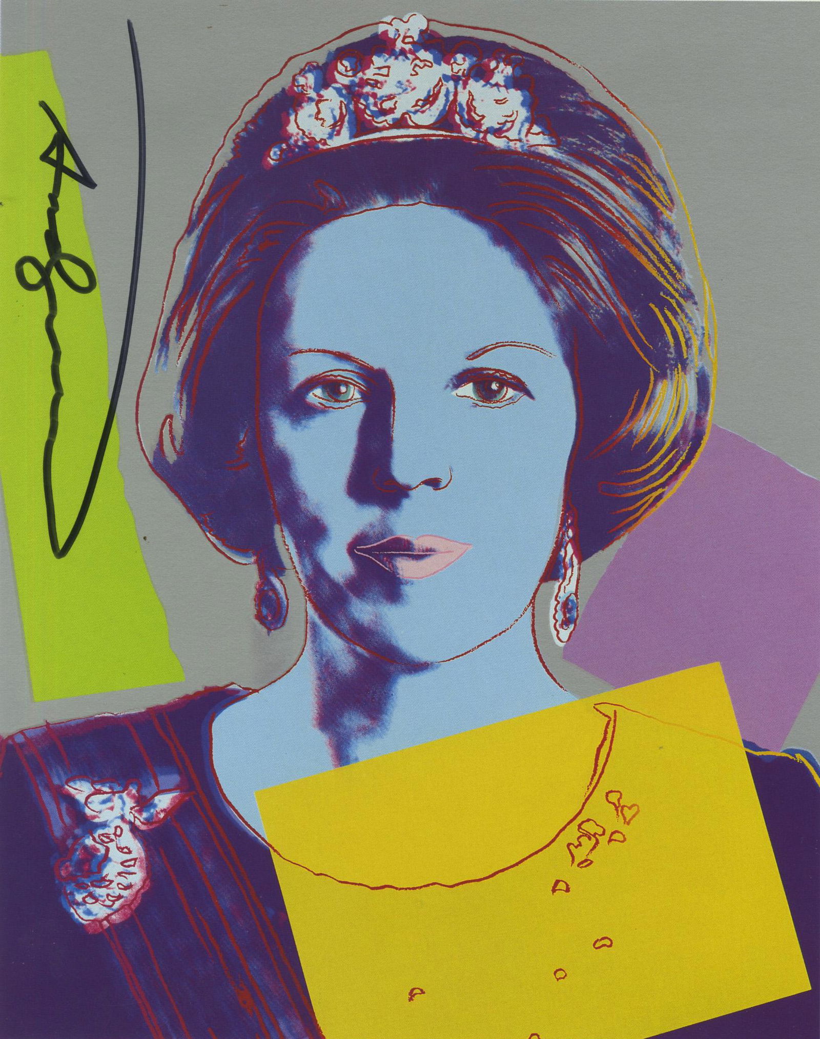 ANDY WARHOL - Queen Beatrix (#3) - Color offset lithograph (1 of 1)