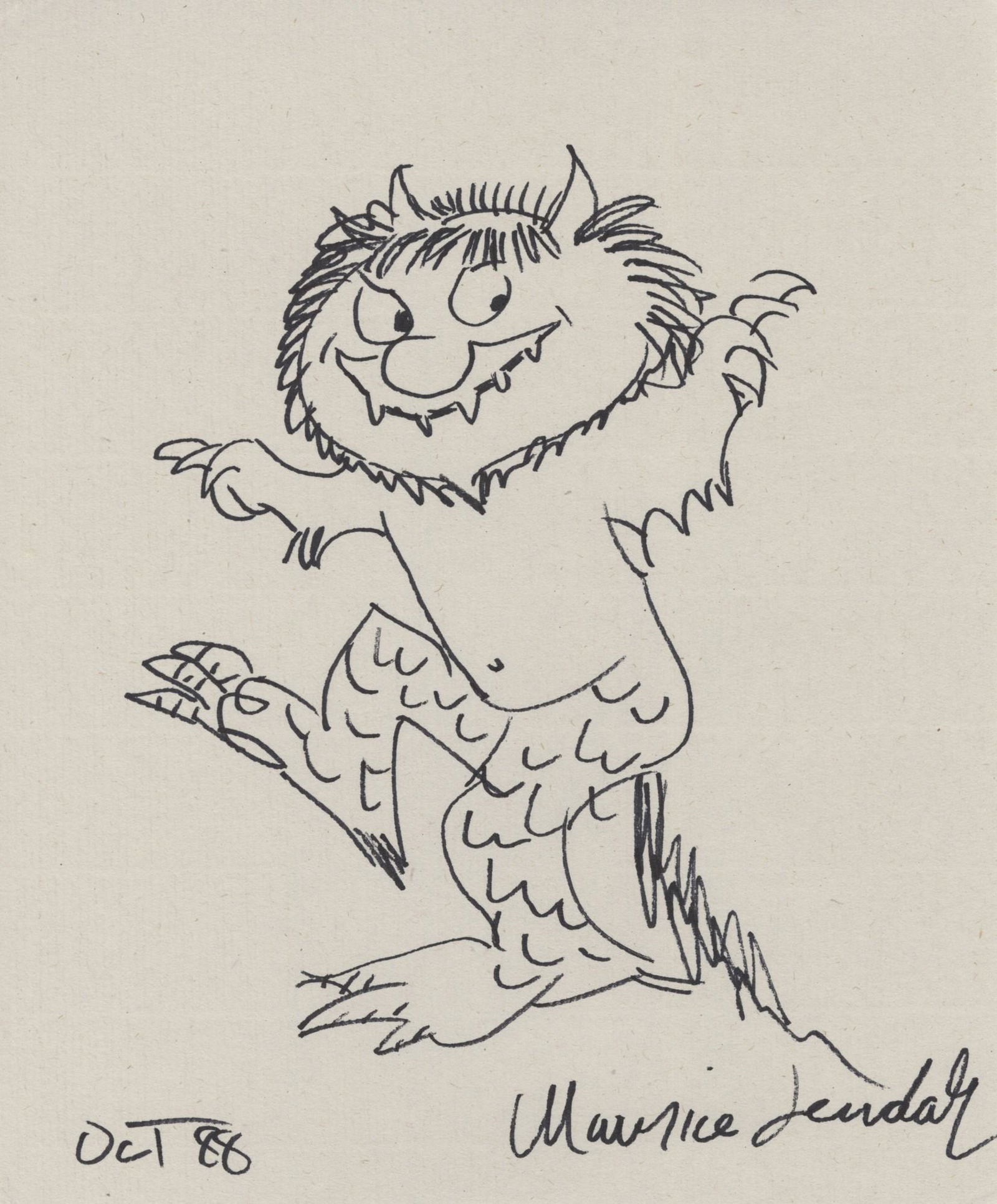 MAURICE SENDAK - Where the Wild Things Are: Moishe - Ink on paper (1 of 1)