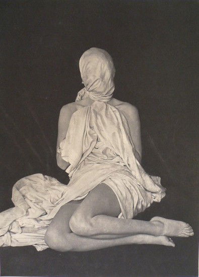 ERWIN BLUMENFELD - Original vintage photogravure: Erwin Blumenfeld (German-American, 1897-1969). "Pudeur (Decency) [nude study]". Original vintage photogravure. c1938. Printed 1938. Probably taken after Blumenfeld moved to France in 1936. 11 1/2 x 8