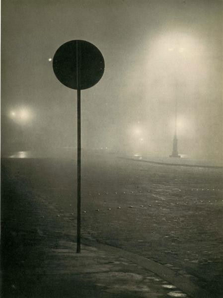 BRASSAI [GYULA HALASZ] - Original vintage photogra: Brassai [Gyula Halasz] (Hungarian/French, 1899-1984). "Brouillard a Paris". Original vintage photogravure. c1948. Printed 1948. 11 x 8 1/8 in. (279 x 206 mm). [24892]