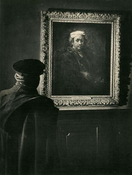 BRASSAI [GYULA HALASZ] - Original vintage photogra: Brassai [Gyula Halasz] (Hungarian/French, 1899-1984). "Veilleur de Nuit a Louvre". Original vintage photogravure. c1948. Printed 1948. 11 x 8 1/4 in. (279 x 210 mm). [24888]