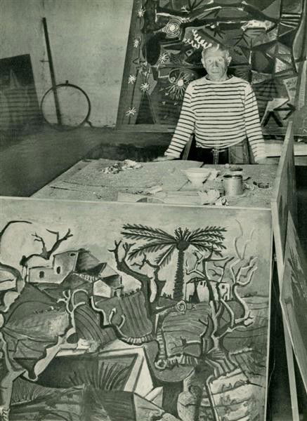 ROBERT DOISNEAU - Original vintage photogravure: Robert Doisneau (French, 1912-1994). "Atelier Picasso Vallauris". Original vintage photogravure. 1952. Printed 1952. 9 x 6 1/2 in. (229 x 165 mm). [24918]