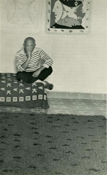 ROBERT DOISNEAU - Original vintage photogravure: Robert Doisneau (French, 1912-1994). "Picasso a Vallauris, Septembre 1952". Original vintage photogravure. 1952. Printed 1952. 9 5/16 x 5 5/8 in. (237 x 143 mm). [24913]