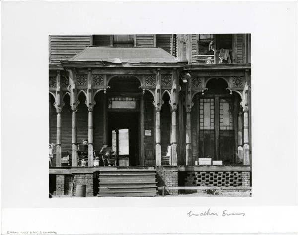 WALKER EVANS - Gelatin silver print: Walker Evans (American, 1903 - 1975). "Boarding House, Birmingham, Alabama". Gelatin silver print. 1936. Printed later (1960s/70s). Signed on the mount in pencil, lower right;titled in an unidentified