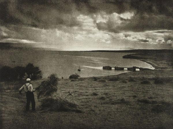 ADOLF FASSBENDER - Original vintage photogravure: Adolf Fassbender (German/American, 1884 - 1980). "Before the Storm". Original vintage photogravure. 1937. Printed 1937. Signature stamp, verso. Along the Southern Coast of Nova Scotia. 7 13/16 x 10 3/