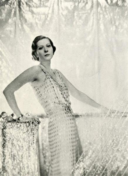GEORGE HOYNINGEN-HUENE - Original vintage photogra: George Hoyningen-Huene (Russian/American, 1900 - 1968). "Princess Nathalie Paley in the Manner of Baron de Meyer". Original vintage photogravure. c1933. Printed 1933. 5 1/4 x 3 7/8 in. (133 x 98 mm). 