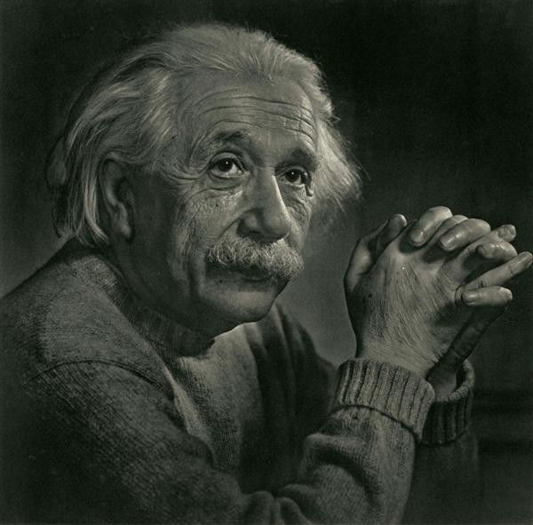 YOUSUF KARSH - Original vintage photogravure: Yousuf Karsh (Armenian/Canadian, 1908-2002). "Albert Einstein". Original vintage photogravure. 1948. Printed 1959. Fine condition. 9 7/16 x 9 3/8 in. (240 x 238 mm). [24787]