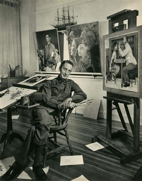 YOUSUF KARSH - Original vintage photogravure: Yousuf Karsh (Armenian/Canadian, 1908-2002). "Norman Rockwell". Original vintage photogravure. 1950s. Printed 1959. Fine condition. 12 x 9 7/16 in. (305 x 240 mm). [24779]