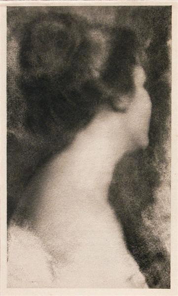 JOSEPH T. KEILEY - Original vintage photogravure: Joseph T. Keiley (American, 1879 - 1914). "A Head Study". Original vintage photogravure. c1905. Printed 1905. Horizontally creased at lower left sheet corner. 5 9/16 x 3 1/4 in. (141 x 83 mm). Sheet S