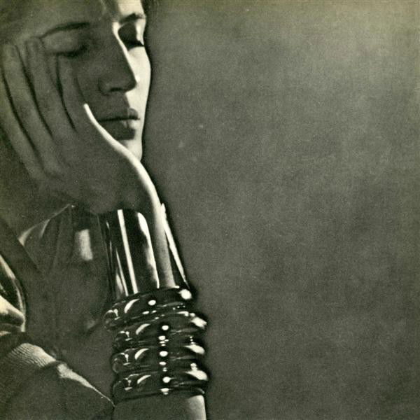 MAN RAY - Original vintage photogravure: Man Ray (American, 1890 - 1976). "Jacqueline Goddard with Bracelets [solarization]". Original vintage photogravure. 1932. Printed 1934. See: www.manraytrust.com, pg.29. Image copyright © ADAGP/BNF -