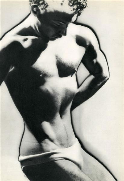 MAN RAY - Original vintage photogravure: Man Ray (American, 1890 - 1976). "Male Posing [solizaration] [descriptive title]". Original vintage photogravure. c1935. Printed 1935. 12 5/16 x 8 15/16 in. (313 x 227 mm). [22652]