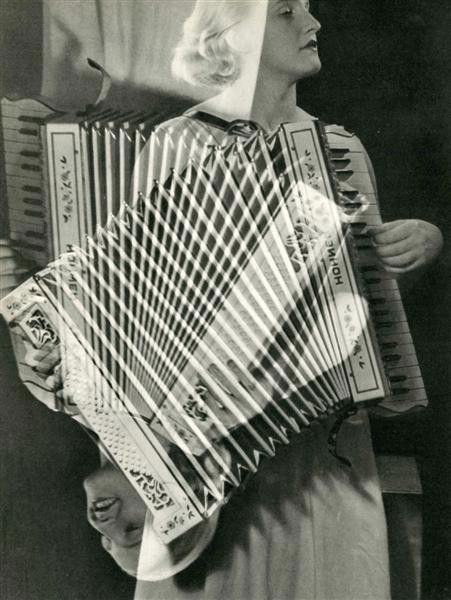 MAN RAY - Original vintage photogravure: Man Ray (American, 1890 - 1976). "Mlle. Barcinska [superimposition]". Original vintage photogravure. 1931. Printed 1934. See: www.manraytrust.com, pg.29. Image copyright © ADAGP/BNF - Artists Rights