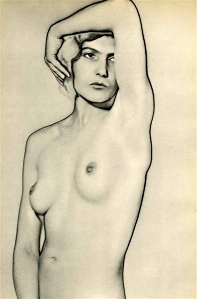 MAN RAY - Original vintage photogravure: Man Ray (American, 1890 - 1976). "Natacha (Natasha) [positive] [solarization]". Original vintage photogravure. 1929. Printed 1937. Fine condition. See: www.manraytrust.com, pg.23 . Image copyright © 