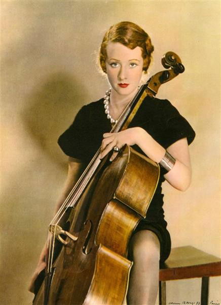 MAN RAY - Original vintage color photogravure: Man Ray (American, 1890 - 1976). "Violoncelle [descriptive title]". Original vintage color photogravure. 1933. Printed 1933. Signed and dated in the image ("Man Ray - 33 - Paris"). Fine condition. Ima