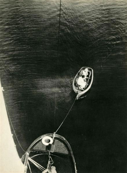 LASZLO MOHOLY-NAGY - Original vintage photogravure: Laszlo Moholy-Nagy (Hungarian, 1895 - 1946). "Ruderboot". Original vintage photogravure. c1930. Printed 1930. Ex-collection Jaled Muyaes, Mexico City. 11 3/4 x 8 3/4 in. (298 x 222 mm). [23231]