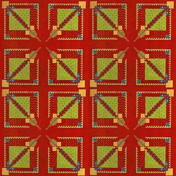 FRANK LLOYD WRIGHT/TALIESIN ARCHITECTS - Textile: Frank Lloyd Wright/Taliesin Architects (American, 1869 - 1959). "Vintage Frank Lloyd Wright/Taliesin Architects Designed Carpet from the Arizona Biltmore Hotel [04 "tiles" square] [Approximate size: 1
