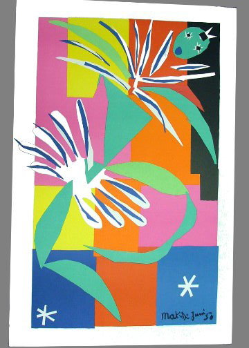 HENRI MATISSE - Original color lithograph: Henri Matisse (French, 1869 - 1954). "Danseuse Creole". Original color lithograph. 1950. Bears initials in pencil, lower right. Signed and dated in the plate. Edition unknown, presumed small. White wo